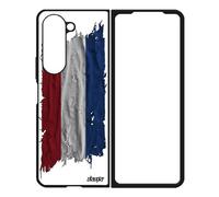 Coque Silicone Galaxy Z Fold 5 Drapeau Pays Bas Hollande Hollandais Coupe D'europe Foot Coupe Du Monde Pas Cher Euro Jo Noir Samsung