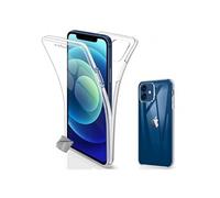 Coque silicone gel fine 360 integrale (avant et arriere) pour Apple iPhone 13 Mini + film ecran - TRANSPARENT -