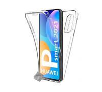 Coque silicone gel fine 360 integrale (avant et arriere) pour Huawei P Smart (2021) + verre trempe - TRANSPARENT -