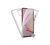 Coque silicone gel fine 360 integrale (avant et arriere) pour Samsung Galaxy Note 10 Lite + film ecran - TRANSPARENT -