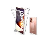 Coque silicone gel fine 360 integrale (avant et arriere) pour Samsung Galaxy Note 20 Ultra + film ecran - TRANSPARENT -