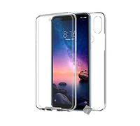 Coque silicone gel fine 360 integrale pour Xiaomi Redmi Note 6 Pro + film ecran - TRANSPARENT -