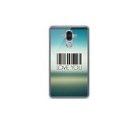Coque silicone gel Huawei Mate 9 motif Code barre Love you