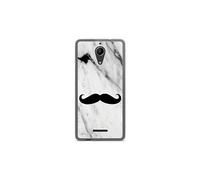 Coque silicone gel Wiko Tommy 2 Plus motif Hipster Moustache
