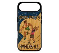 Coque Silicone Humour J'peux Pas J'ai Handball Pour Iphone 17 Air Bois Telephone Drole Sport Rigide Hand Noir Coupe D'europe Motif