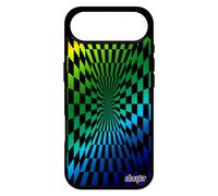 Coque Silicone Illusion D'optique Pour Iphone 17 Air Bumper Aluminium Effet Geometrie Souple Rigide Mirage Multicolore Etui De