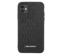Karl Lagerfeld Étui à motifs monogrammes 3D, Noir - iPhone 11
