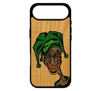 Coque Silicone Joker Pour Iphone 17 Air Bois Mobile Visage Bande Dessin¿E Design Motif Humour Clown Comics Vert Horreur Telephone