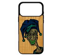 Coque Silicone Joker Pour Iphone 17 Pro Max En Bois Horreur Gel Bd De Protection Case Cartoon Drole Dessin Comics Clown Bleu Humour