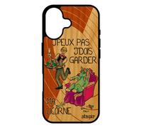 Coque Silicone J'peux Pas J'dois Garder Ma Licorne Pour Iphone 17 Bois Personnalisé Tpu Drole Humoristique Noir Case Telephone Je