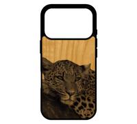 Coque Silicone Leopard Guepard Jaguar Pour Iphone 17 Pro Bois Felin Afrique Fauve Sauvage De Protection Animal Peinture Design