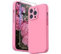 Coque Silicone Liquide Compatible avec iPhone 13 Pro 6,1 Pouces, Protection Individuelle pour Chaque Objectif ?paissie Silicone Premium Etui pour iPhone 13 Pro 6,1 Pouces, Rose P¿ºche