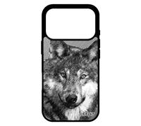 Coque Silicone Loup Pour Iphone 17 Pro Gris Animaux Portable 4g Design Alpha Housse Effet Predateur Animal Cover Dessin Louve