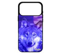 Coque Silicone Loup pour iPhone 17 Pro Max Etui Alpha Ciel Animaux Design Animal louve Telephone TPU Bleu 2000 Go Smartphone