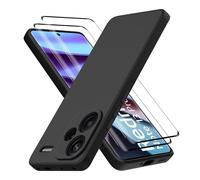 Coque Silicone NOIR Mat Pour Xiaomi Redmi Note 13 Pro Plus 5G - 2 Verre trempé Anti Rayures - Ultra Résistant Dureté 9H