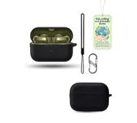 Coque Silicone Noir pour Bose Ultra Open Earbuds(2nd Gen), Étui Protection | Inclus Cordon & Mousqueton en 8 | Housse de Protection Souple Anti-Choc et Anti-Poussière pour Écouteurs Sans Fil