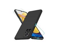 Coque Silicone Noir + Verre Trempe Pour Poco M4 Pro 5G