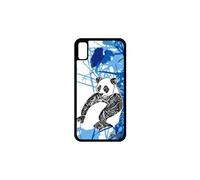 Coque silicone panda iPhone XR de luxe etui souple fleur 128 Go paix Bleu