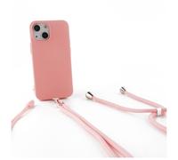 Coque Silicone Pop Rose pour Apple iPhone 14 Plus - Tour de Cou et Tour de Poignet Inclus