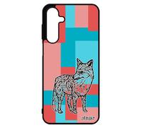 Coque Silicone Pour A16 4g 5g Renard Motif Ethnique Portable Dessin Carr¿ Tribal Goupil Geometrique Etui Cube Rus¿ De Pour Samsung Galaxy