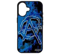 Coque Silicone Pour Apple Iphone 16 Anarchie Case Graphique Street Art Mobile Revolution Signe Solide Metal Tattoo Motif Made In France