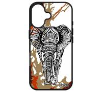 Coque Silicone Pour Apple Iphone 16 Elephant Sagesse Case Peinture Arbre Animal Design Art Mobile Motif Tribal Marron D'afrique De