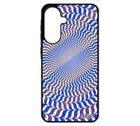 Coque Silicone Pour Galaxy A56 5g Illusion D'optique Graphique Bleu Telephone Cercle Spirale Mirage Bicolore Housse Mobile Pour Samsung