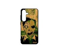 Coque silicone pour galaxy S25 bois zombie noir fin du monde telephone ville Vert rigide squelette halloween design epouvante de pour Samsung
