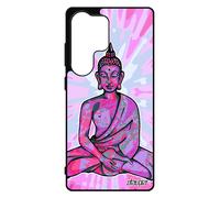 Coque Silicone Pour Galaxy S25 Ultra Bouddha Assis Tibet Graphique De Protection Image Yoga Bouddhisme Cover Soleil Housse Pour Samsung