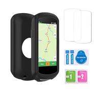 Coque Silicone pour Garmin Edge 1040, 2 Verre Trempé pour Garmin Edge 1040/1040 Solar/1040 Bundle, Coque Protection Antichoc Tout Inclus, Vitre Protection Anti Rayures, GPS Accessoire Compteur Vélo