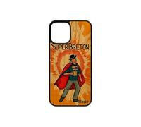 Coque silicone pour iPhone 12 / 12 pro bois super breton frêne comics drapeau bretagne orange bd heros TPU humoristique 64 Go
