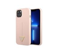 Coque Silicone pour iPhone 13 mini Logo Triangle Anti Rayures Elégant Rose