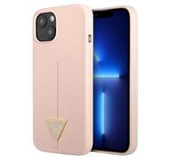 Coque Silicone pour iPhone 13 mini Logo Triangle Anti Rayures Élégant Rose