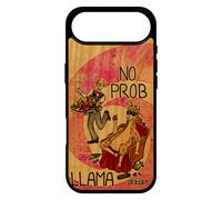 Coque Silicone Pour Iphone 17 Air Vrai Bois No Prob Lama Texte Llama Animal Probllama 4g Bande Dessinée Humoristique Cartoon