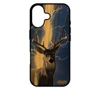 Coque Silicone Pour Iphone 17 Bois Cerf Animal Foret Faon Design Foudre Bleu Personnalis¿ Gibier Housse Eclair Animaux Brame