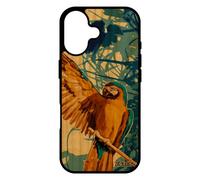 Coque Silicone Pour Iphone 17 Bois Perroquet Animal Pas Cher Housse Perruche Bleu Rigide Tropical Telephone Nature Exotique Oiseau