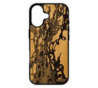 Coque Silicone Pour Iphone 17 En Bois Peinture Moderne Fond Abstrait Mobile Housse Texture Design Case Artisanal 256 Go Motif Gris