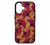 Coque Silicone Pour Iphone 17 En Bois Wax De Protection 4g Africain Color¿ Motif Case Imprim¿ Tissu Afrique Ethnique Made In France