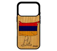 Coque Silicone Pour Iphone 17 Pro En Bois Drapeau Armenie Armenien Case Football Telephone Jo Gel De Made In France