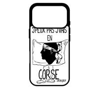 Coque Silicone Pour Iphone 17 Pro J'peux Pas J'vais En Corse Humour Foot De Protection Smartphone Basket Football Drapeau Corsica