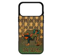 Coque Silicone Pour Iphone 17 Pro Max Bois J'peux Pas J'ai Série Tele Portable Humour Bande Dessinée Texte 4g Bumper Telephone Bleu