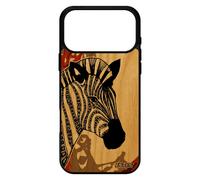 Coque Silicone Pour Iphone 17 Pro Max En Bois Zebre Artiste Dessin Afrique Rigide Tpu Etui Ethnique Animal Azteque Tribal Art