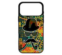 Coque Silicone Pour Iphone 17 Pro Max Homme Moustache Vert Peinture Portable Gel Solide Telephone Pipe Etui Charlie Monsieur