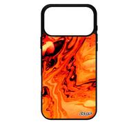 Coque Silicone Pour Iphone 17 Pro Max Peinture Nature Design Coloré Texture Cover Orange Motif Marbre Housse De Protection Moderne