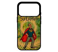 Coque Silicone Pour Iphone 17 Pro Vrai Bois Super Papy Texte Noir Papi 1000 Go Humour Comique Vert Case Comics Grand Pere Tpu