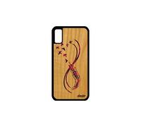 Coque silicone pour iPhone XS bois infini amour 512 Go coloré oiseau plume iPhone XS