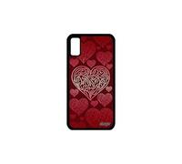 Coque silicone pour iPhone XS cour 512 Go love noir cadeau saint valentin Apple