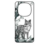 Coque Silicone Pour Pour Xiaomi 14 Pro+ Plus 5g /Redmi Note 14 Pro Renard Etui Polaire Tpu Ethnique Peinture Montagne Art Made In France