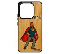 Coque Silicone Pour Pour Xiaomi Redmi Note 14 4g Europe En Bois Super Parrain Humour Telephone Personnalis¿ Texte Naissance Garcon Etui