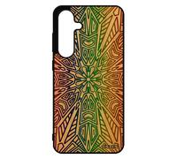 Coque Silicone Pour S24 Fe En Bois Mandala Tibetain Nepal Jolie Violet Zen Graphique Gel Rosace Dessin Floral Symbole Pour Samsung Galaxy